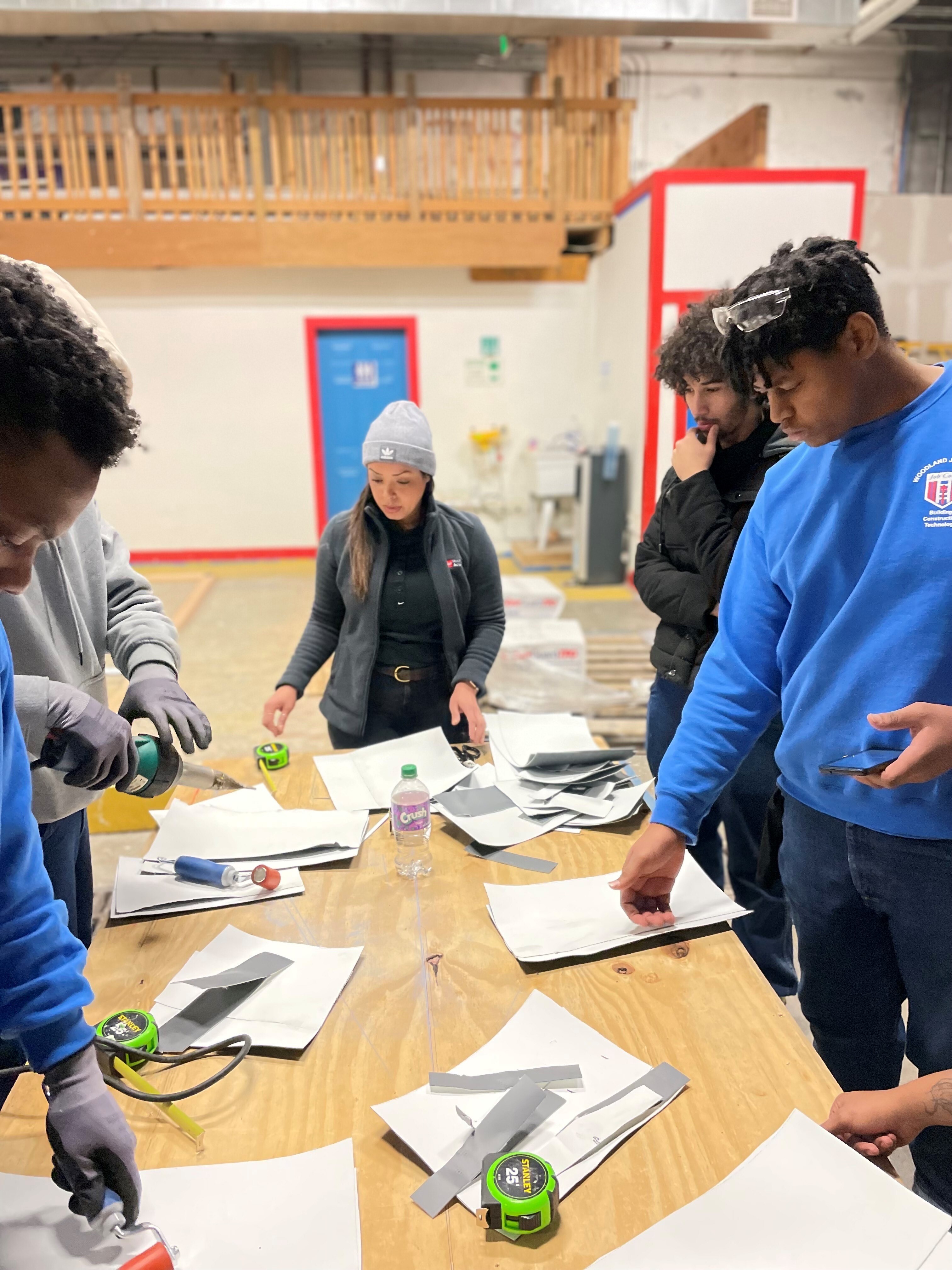 students learn commercial roofing at the GAF Roofing Academy