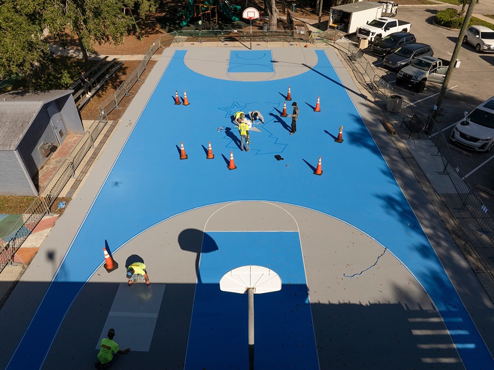 GAF teams up with The Orlando Magic to Makeover Community Sports Courts