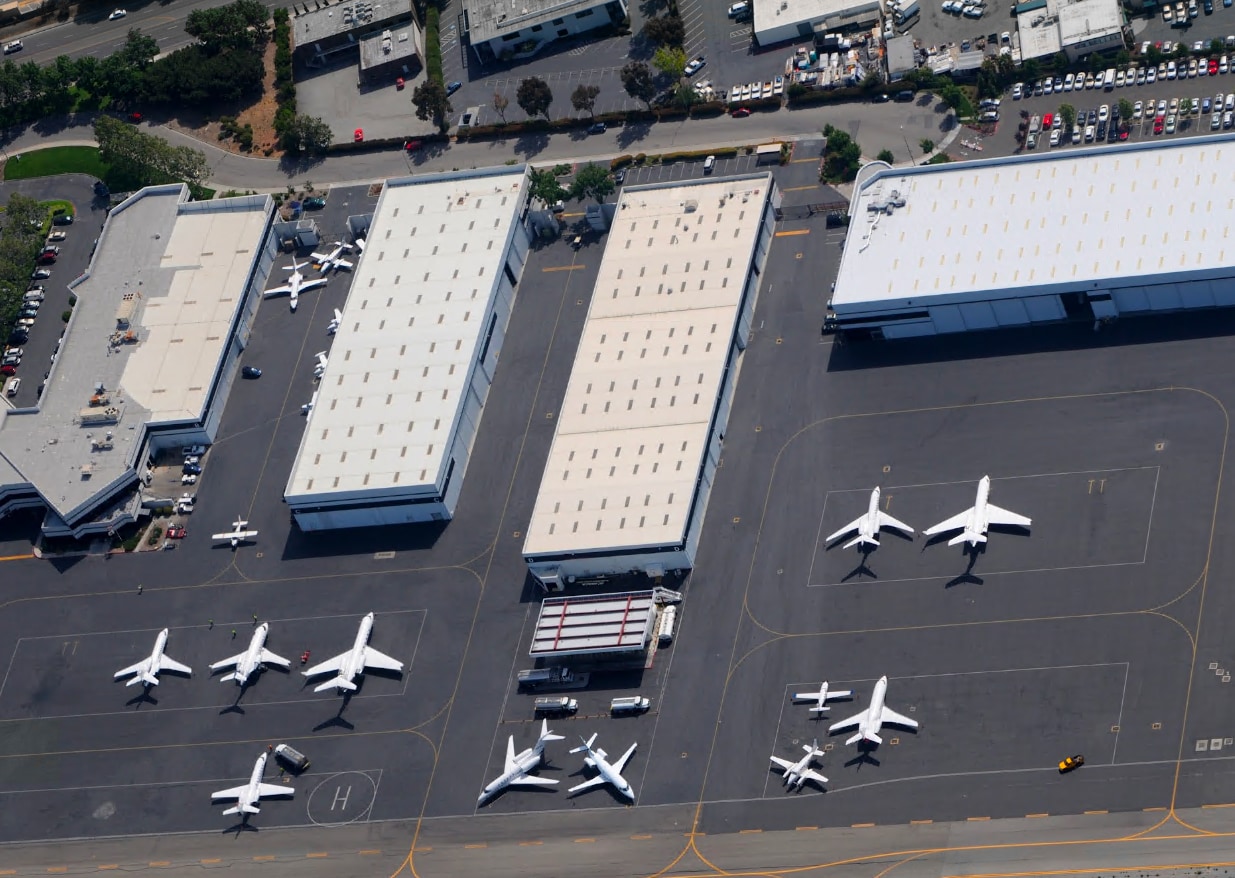 PVC KEE, with its long term durability and high resistance to jet fuel and petrochemicals, is an excellent choice for an airport roof.