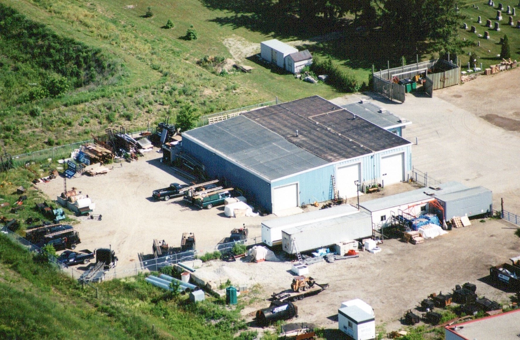 Aerial shot of the old Nedlaw facility