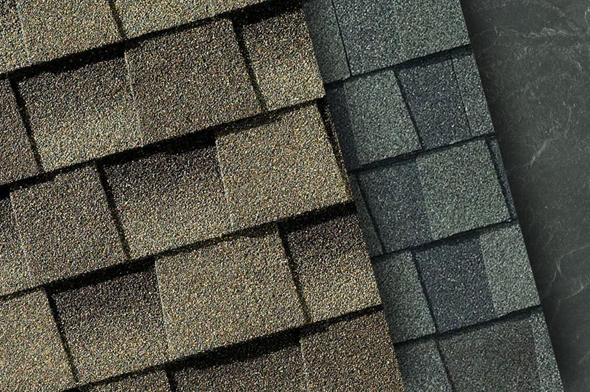 A collage of different roofing materials