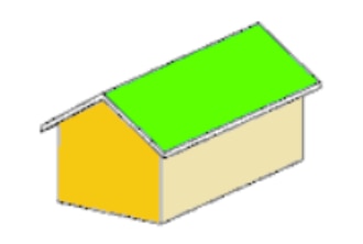 Depiction of a gable roof