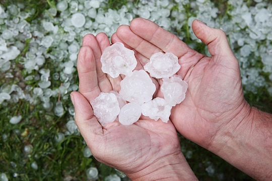 very severe hail