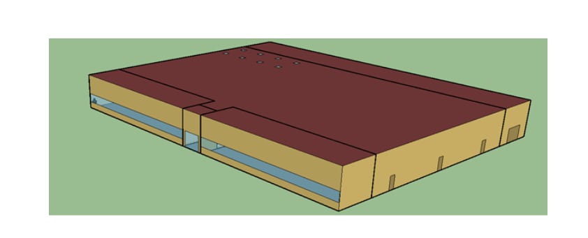 Model of the US DOE Stand Alone Retail Building Prototype using insulation products