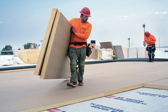 Installation of ISO Board and TPO on a Roof