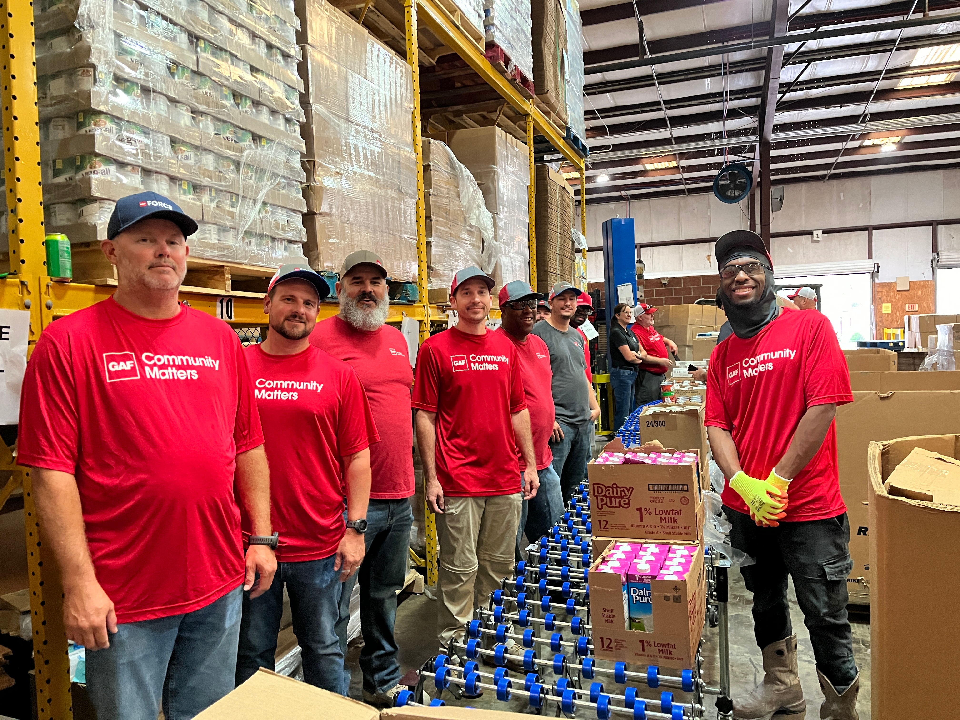 GAF Valdosta Plant Employees Help Pack Resources for Survivors Impacted by Hurricane Helene in October of 2024