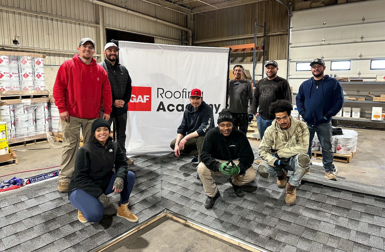 A group of trainees with their instructor at GAF training