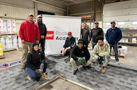 A group of trainees with their instructor at GAF training