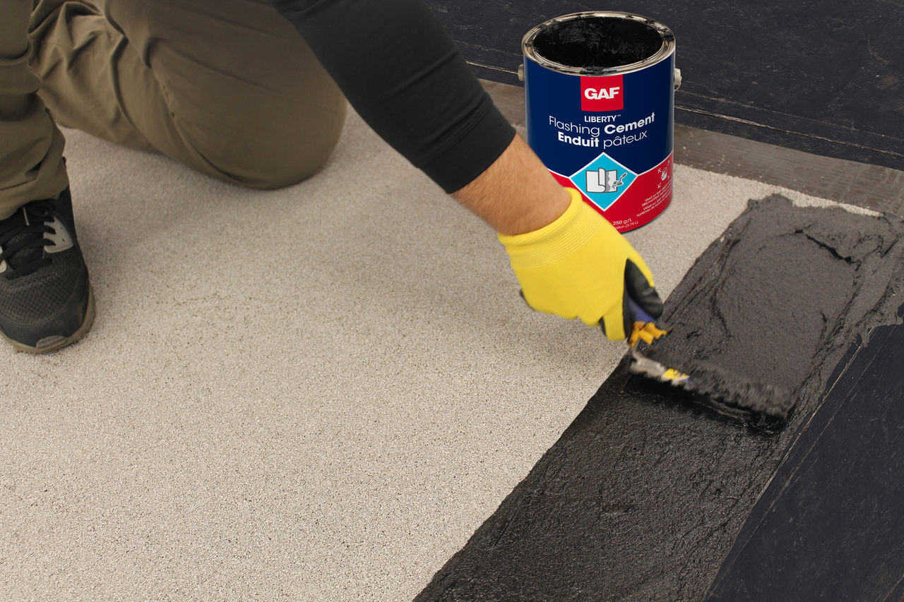 GAF Liberty Flashing Cement Application