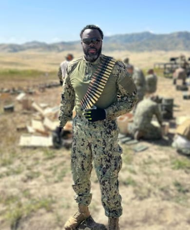 A proud military veteran during service