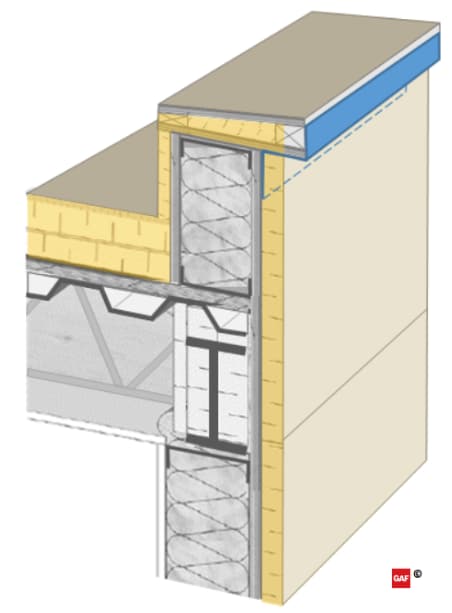 Parapet Continuous Insulation Installed