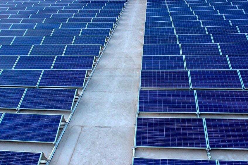 Solar panels on a roof