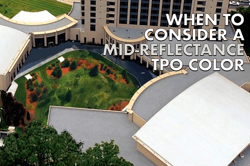 Aerial view of commercial office buildings