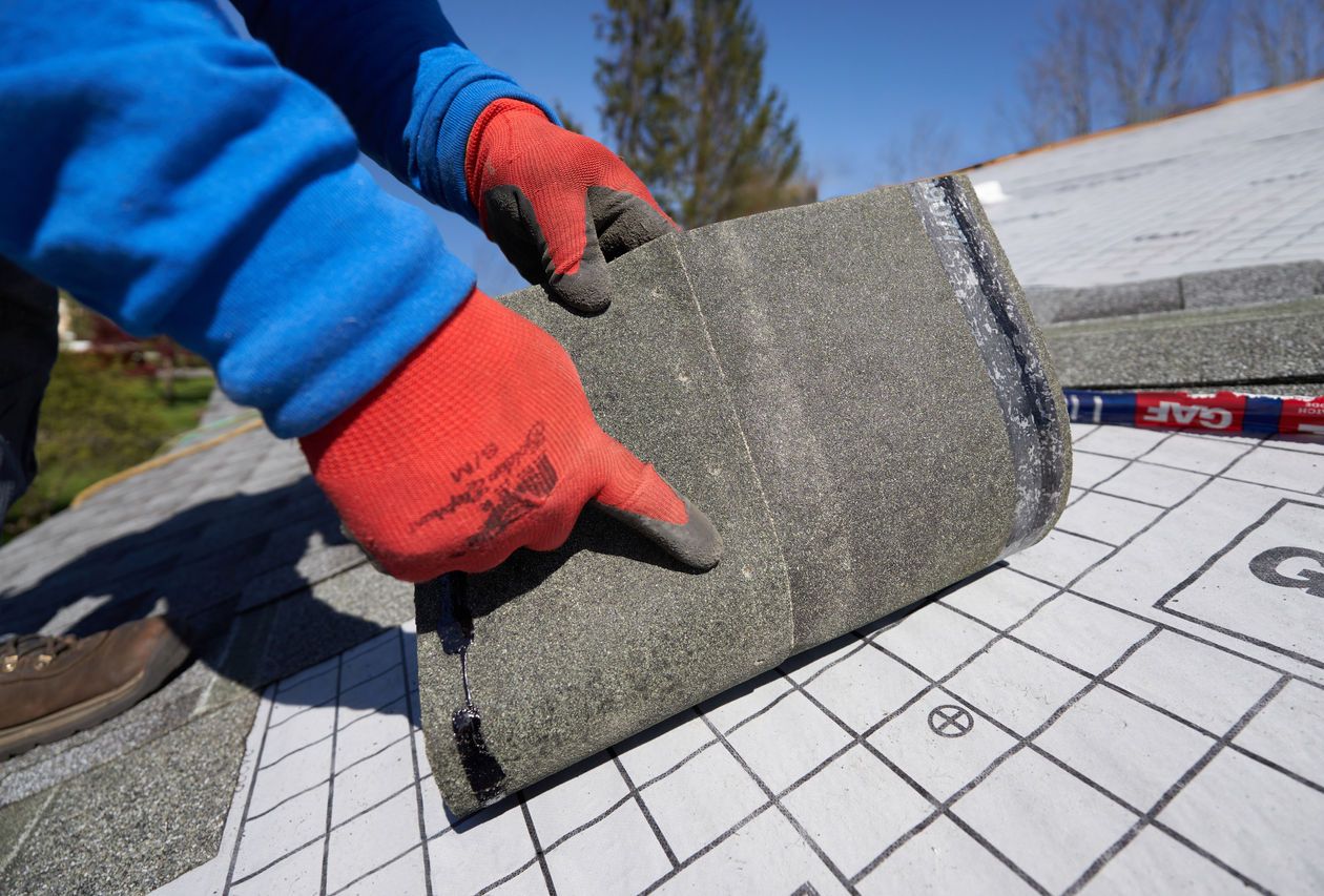 Intalling roofing shingles requires precision when nailing the shingles.
