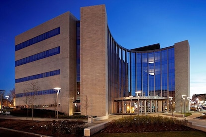 Commercial building with a masonry facade