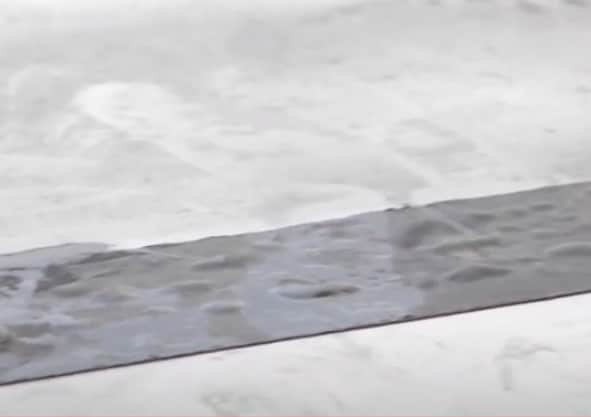 EPDM cover tape on PVC roof seam