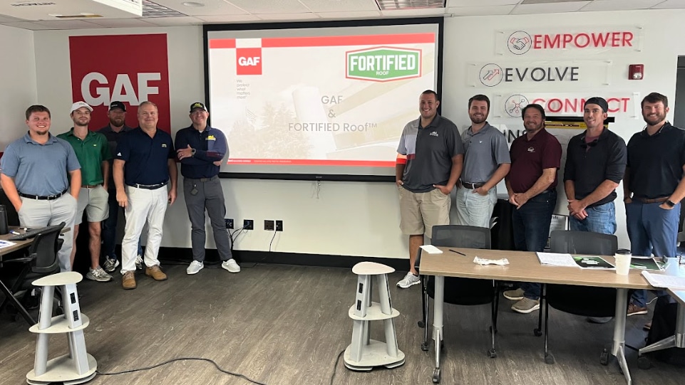 Contractors learning at the FORTIFIED Roof Training