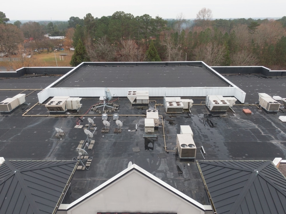 Stock Commercial Roof Photos - Drone